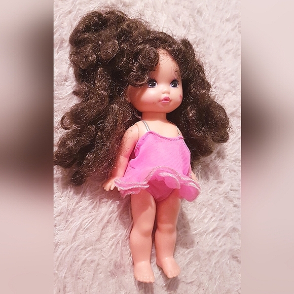 1988 Lil' Miss Makeup Doll Brunette Rock Star Roller Skater Mattel 7" Vintage - Picture 8 of 12